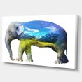thumbnail image 2 of Elephant Double Exposure Illustration - Large Animal Canvas Art Print, 2 of 4