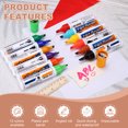 thumbnail image 3 of Uxcell Poster Markers, 2Pcs Large Capacity Permanent Huge Banners Posters Markers Bold Thick Chisel Tip Pen for Painting Drawing on Plastic Glass Wood Fabric Canvas, Blue(0.2" Tip Width), 3 of 7