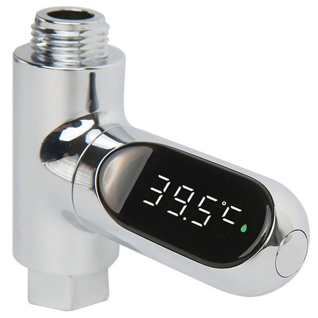 Binwennn Stainless Steel Faucet Kitchen down Stainless Steel Kitchen Faucet Hose Kitchen Faucet Replacement Home LED Digital Shower Faucets Water Bathing Temperature Meter Electricity Hot