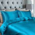 thumbnail image 2 of Unique Bargains Satin Duvet Cover Set 3 Piece and Pillow Sham Set, 2 of 8