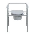 thumbnail image 3 of Drive Medical Gray Steel Folding Deep Seat Bedside Commode, 3 of 6