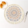thumbnail image 4 of Light Bohemian Woven Placemat Pad with Tassel Heat Insulation for Kitchen Table and Everyday Use, 4 of 7