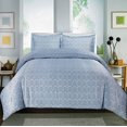 thumbnail image 1 of Ensemble de Draps Imprimés de la Collection Paisley, 600 Fils, Riche en Coton (Simple, Bleu), 1 of 1