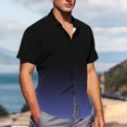 thumbnail image 4 of Pisexur Shirts for Man T Hommes Mode Décontractée Col Rabattu Imprimé Manches Courtes Chemise Boutonnée Blouse Bleu Foncé, m Chemises de Golf Hommes & Chemises Hommes, 4 of 7