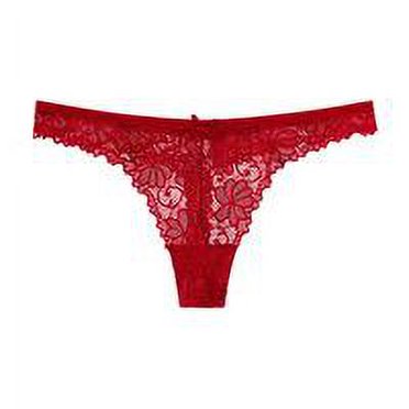 VONKY String en Dentelle Aguichant à Taille Basse, Creux, Respirant, Style Européen et Américain, Entrejambe en Pur Coton, Pantalon triangle pour Femme