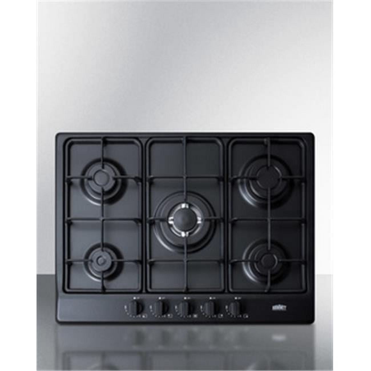 Summit GC5272B 27 in. 5 Burner Gas Cooktop & Black Finish