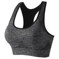 thumbnail image 3 of FAIWAD Women's 3 Pack Racerback Workout Tank Tops Basic No Underwire Athletic Stretch Padded Bralettes, 3 of 7