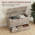 thumbnail image 4 of HOMCOM Storage Chest with Drawer for Living Room, Wooden Box, 31.5"W, Grey, 4 of 10