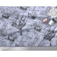 thumbnail image 3 of Soimoi Poly Georgette Fabric Waves & Ship Ocean Print Fabric by The Yard 42 Inch Wide, 3 of 3