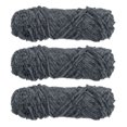 thumbnail image 1 of Unique Bargains Fil Chenille en Polyester Gris Foncé, 3 Écheveaux, 1 of 7