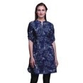 thumbnail image 1 of Bimba Short Kurtis For Ladies Printed Mandarin Collar Roll Up Sleeve Dress, 1 of 6