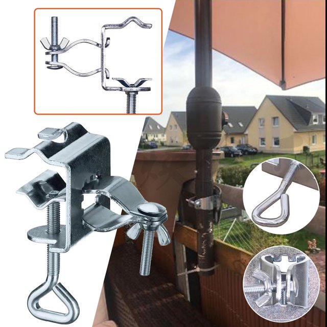 SMihono Organisateurs de Salle de Bain et de Garde-Robe Support de Pince Fixe Pince Support de Parasol de Balcon Support de Parasol Fixe d'Extérieur Étagère à Chaussures et Rangement