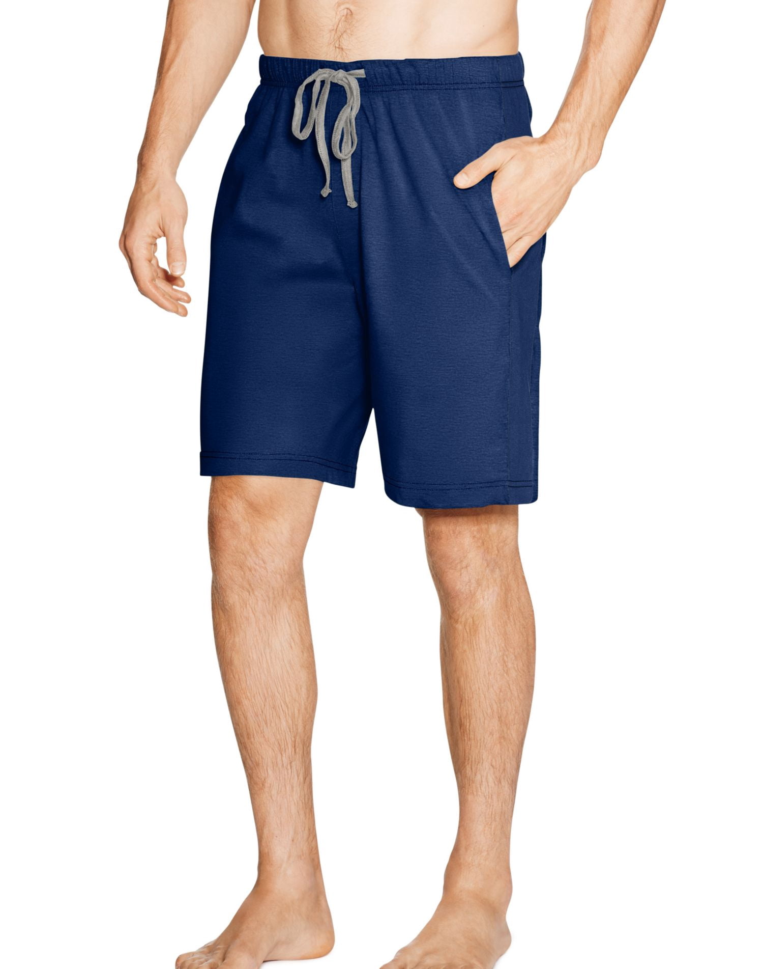Hanes Mens Jersey Lounge Drawstring Shorts with Logo Waistband 2-Pack, 5XL
