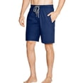 thumbnail image 1 of Hanes Mens Jersey Lounge Drawstring Shorts with Logo Waistband 2-Pack, L, 1 of 4