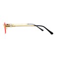 thumbnail image 4 of Art Nouveau Luxury 90s Rimless OG Narrow Rectangle Sunglasses Gold Solid Pink, 4 of 4
