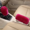 thumbnail image 1 of 2Pcs Voiture Poignée de Frein à Main Couvre Levier de Vitesses Poignée de Couvercle Manche Peluche Hiver Doux Frein à Main Chaud, 1 of 7