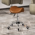 thumbnail image 2 of HOMCOM Chaise de Salon pour Spa, Chaise de Beauté avec Roues Pivotantes, Brun, 2 of 10