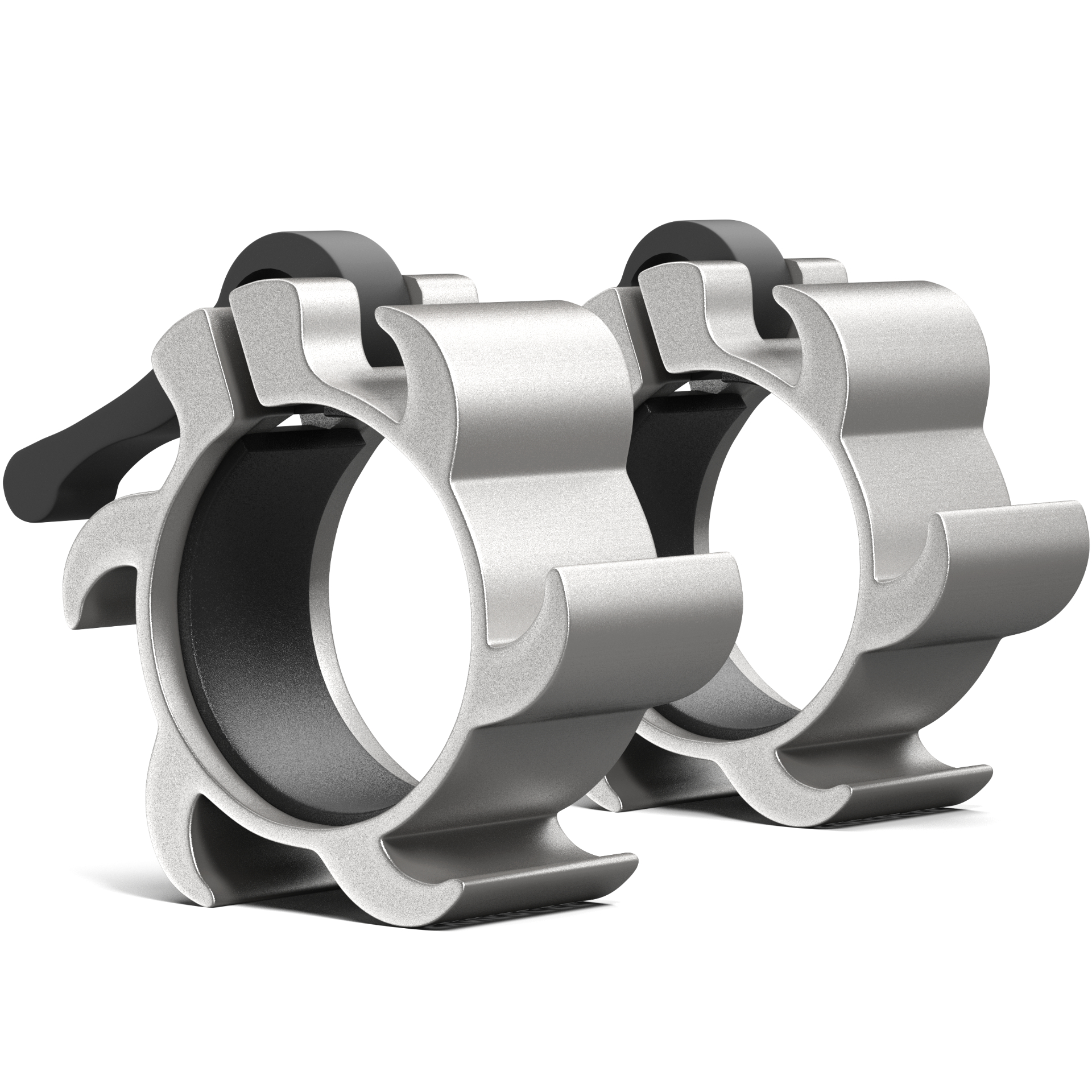 Synergee Colliers de Barre en Aluminium Argenté à Verrouillage, Pinces de Poids de 2 Pouces