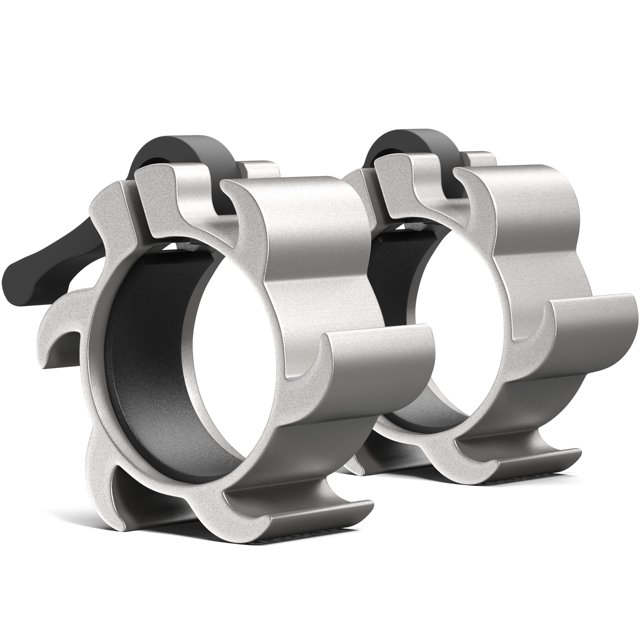 Synergee Colliers de Barre en Aluminium Argenté à Verrouillage, Pinces de Poids de 2 Pouces