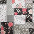 thumbnail image 1 of oneOone Georgette Viscose Black Fabric Asian Floral Mix Patch Craft Projects Decor Fabric Printed By The Yard 42 Inch Wide, 1 of 4