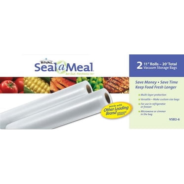 Sacs pour scelleuse sous vide Seal-A-Meal, rouleaux pour la conservation hermétique et sous vide des aliments, 11 po x 9 pi
