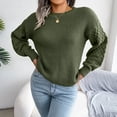 thumbnail image 4 of zanvin Chandails des Fêtes pour Femmes Mode Décontractée Coloré Manches Longues Épaules Dénudées Chandail en Tricot Col Rond Chandail Cadeaux, 4 of 6