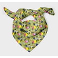thumbnail image 3 of Bimba Green Circle & Triangle Geometric Printed Pure Silk Scarf For Hair Neck Head Bandanas For Women 40 x 80 Inches, 3 of 6