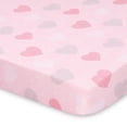 thumbnail image 5 of The Peanutshell Éléphants Roses et Hearts Ensemble de Draps de Lit de Bébé, Lot de 2, 5 of 5
