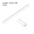 thumbnail image 2 of Unique Bargains 2pcs Clear Rigid PVC Pipe 29/32'(23mm) ID x 1'(25mm) x 1.3ft 0.04' Wall Round Tube Tubing, 2 of 5