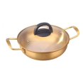 thumbnail image 1 of Korean Ramen Pot Double Handle Stockpot Seafood Pot Household Round Fast 20cm gold, 1 of 8