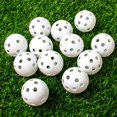 thumbnail image 1 of Practice Golf Balls Limited Flight Golf Balls 40mm Hollow Plastic Golf Training Balls Colored Airflow Golf Balls for Swing Practice Driving Range Home Use Indoor 12 Pack, 1 of 7