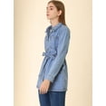 thumbnail image 4 of INSPIRE CHIC Vestes en Denim Amples pour Femmes à Boutons, Style Boyfriend, Taille Paper Bag, 4 of 6