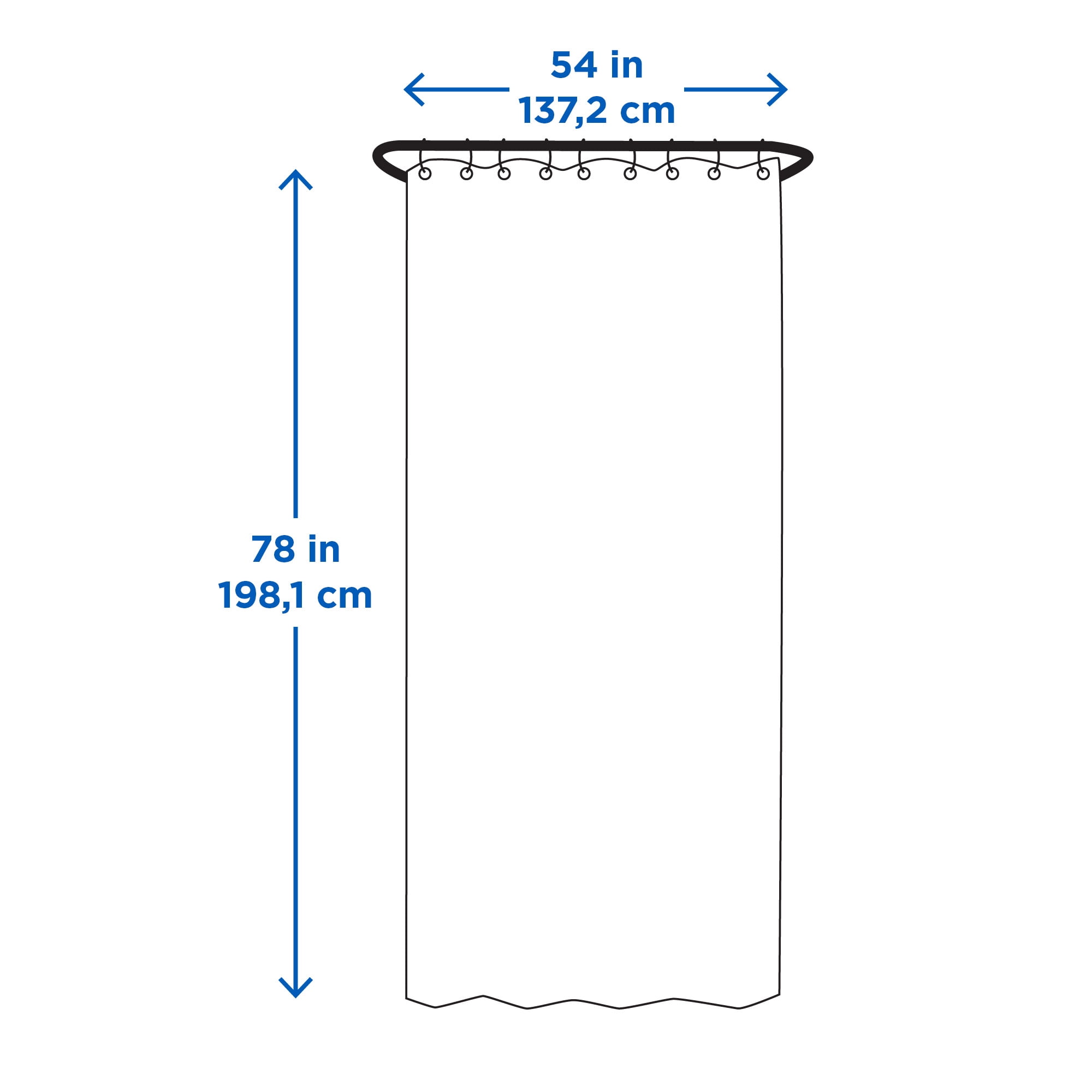 Mainstays Water Repellent Fabric Shower Curtain Liner, White