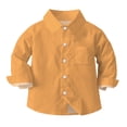 thumbnail image 2 of vdgthytj Toddler Baby Boys Girls Button down Shirts Kids Collared Long Sleeve Uniform Dress Shirt Tops Spring Fall Clothes, 2 of 6