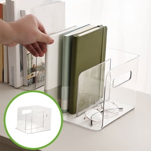 Desktop Organizer, Acrylic Book Rack, Double Tier Shelf, Office Desk Storage, Home Organization, Study Table Tidy, Modern Design