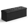 thumbnail image 1 of SONGMICS 43 Inches Folding Storage Ottoman Bench, Storage Chest, Footrest, Padded Seat, 1 of 7