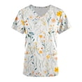 thumbnail image 4 of Pisexur Womens Scrub Tops Boasting Colorful Floral Prints Along With Short Sleeve Scrub Tops Suitable for Nursing Uniforms With Convenient Pockets, 4 of 4