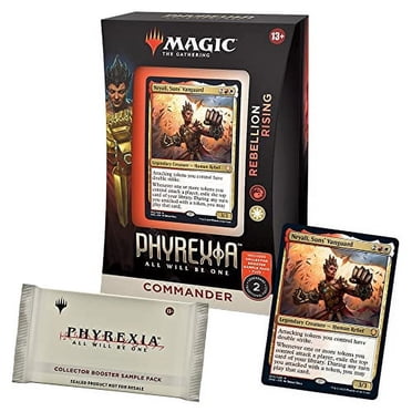 Magic: The Gathering Phyrexia : All Will Be One Deck de Commander Rebellion Rising + Paquet d'Échantillons de Booster de Collectionneur