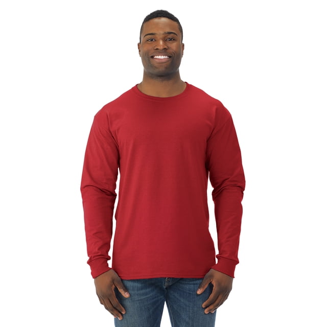 Jerzees T-Shirt à Manches Longues pour Hommes DRI-POWER Active, 2X, True Red
