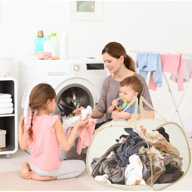 Mesh Laundry Hamper, Wide Opening With Side Pocket, Breathable Sturdy Foldable Space Saving, For Laundry Clothes Storage, Portable Travel Companion, Easy To Store