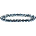 thumbnail image 1 of Bracelet Extensible Unisexe en Perles Rondes de 6 mm en Quartz Clair Bleu Aqua Naturel, 1 of 3
