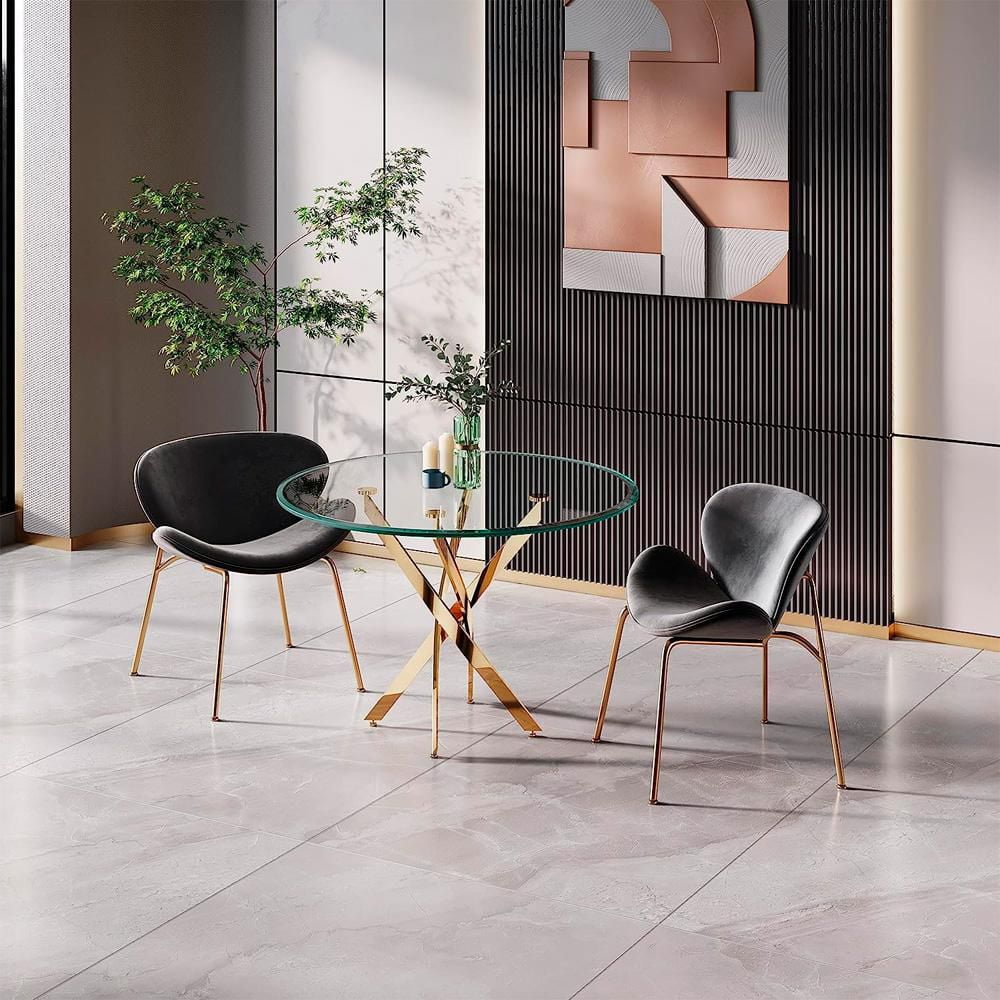 Heavenly Collection Star Dining Table with Tempered Glass 36"