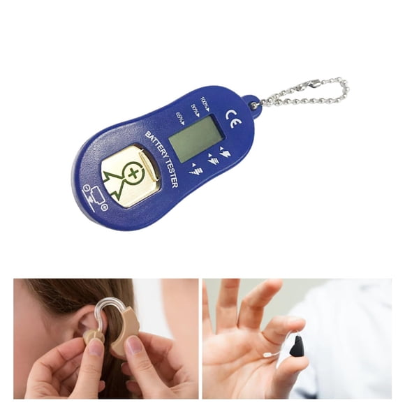 WIFKLSIIPG Aide Auditive Testeur de Pile avec Compartiment de Rangement Mesure Précise de la Pile Convient aux Personnes Âgées Actives