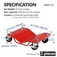 thumbnail image 4 of Iron Heavy Duty Car Dolly with Wheels, Brake for Moving, Car Repair, 4 of 5