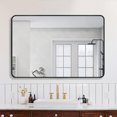 thumbnail image 3 of KOSSMAI Rectangular Wall Mirror with Round Coner for Bathroom, Living Room, Bedroom, Dining Room 30"X40" Black, 3 of 5