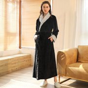 Kelon Women Robes Clearance Sale Madam Polyester Pajamas Women's Fleece Robes Long Winter Warm Soft Plush Bathrobes For Women Comfy House Coat