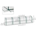thumbnail image 3 of Outsunny Portable Tunneled Greenhouse with 4 Zippered Doors, PVC Cover, 3 of 10