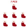 thumbnail image 1 of 1~10PCS Christmas Socks Letter Snowflake Pattern Knitting Christmas Stocking  Gift Bag Christmas Decorations for Home 2022, 1 of 5