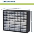 thumbnail image 3 of Akro-Mils 10144 44-Drawer Plastic Drawer Storage Cabinet for Garage Organization, Bead Organizer, Lego Storage, Teacher Toolbox, Makeup Organizer, and More, 20-Inch W x 6-Inch D x 16-Inch H, White, 3 of 8
