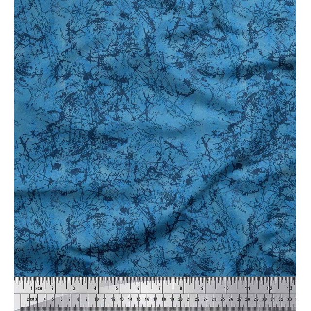 Soimoi Cotton Cambric Fabric Stone Texture Print Fabric by the Yard 56 Inch Wide
